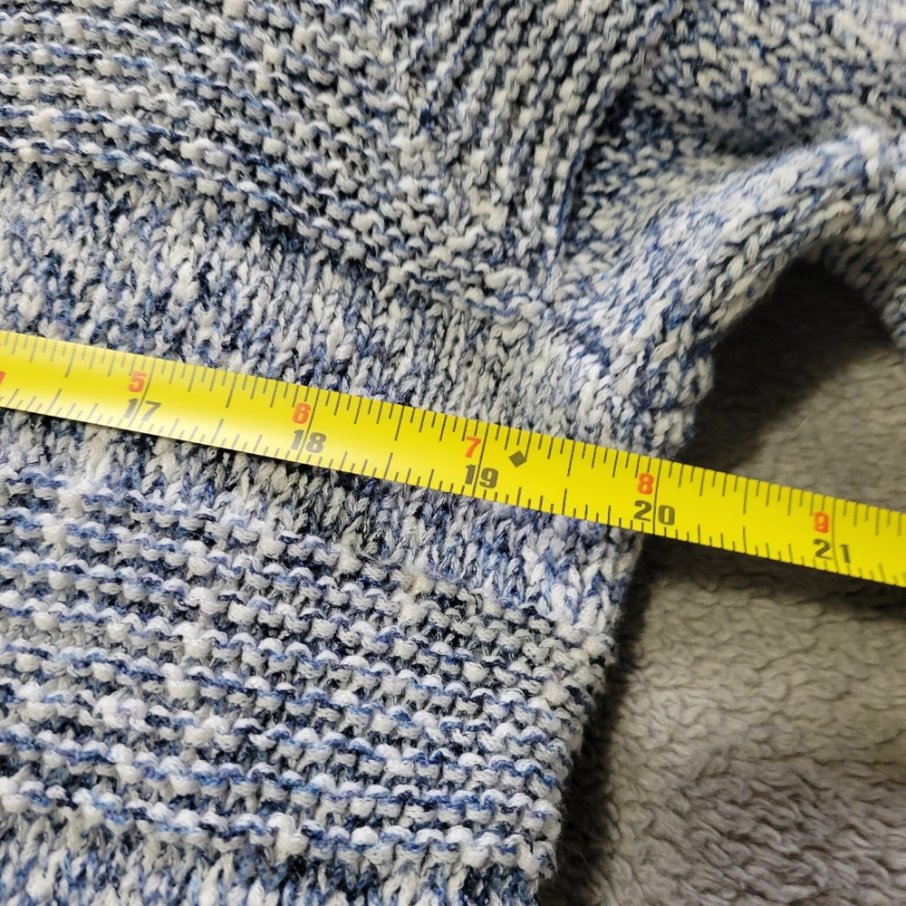 Women's Blue Knit Cardigan - Picture 6 of 7